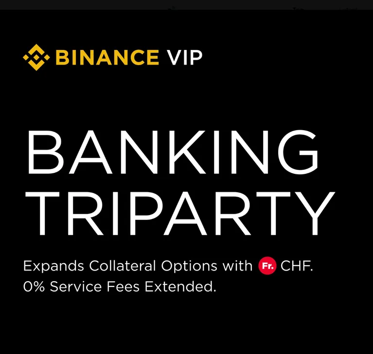 Binance Adds Swiss Franc to Banking Triparty & Extends Zero-Fee Window for Institutions