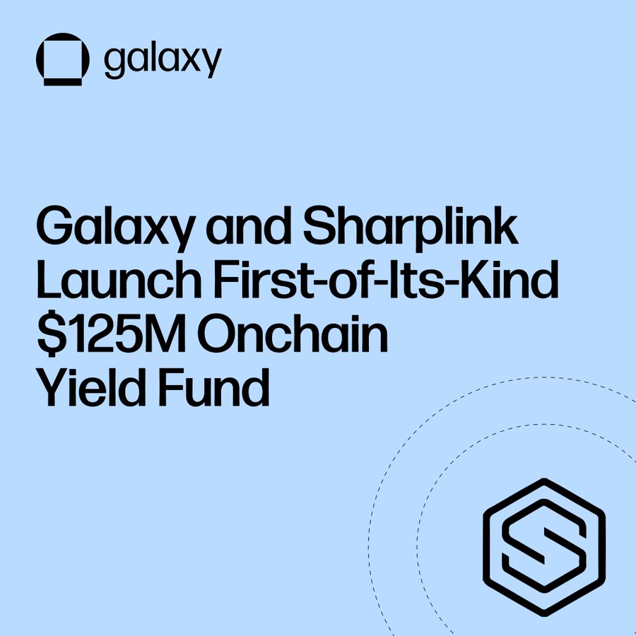 Galaxy and SharpLink Launch $125M Fund to Put Corporate ETH Treasuries to Work