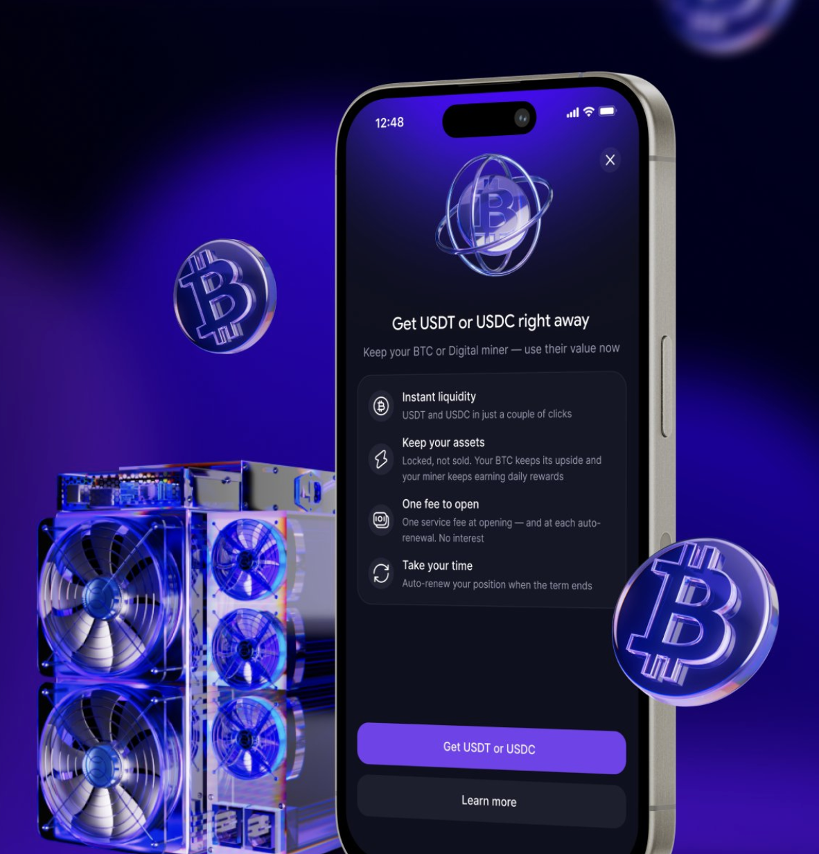 GoMining Lets Bitcoin Miners Access USDT and USDC Without Selling Their Assets