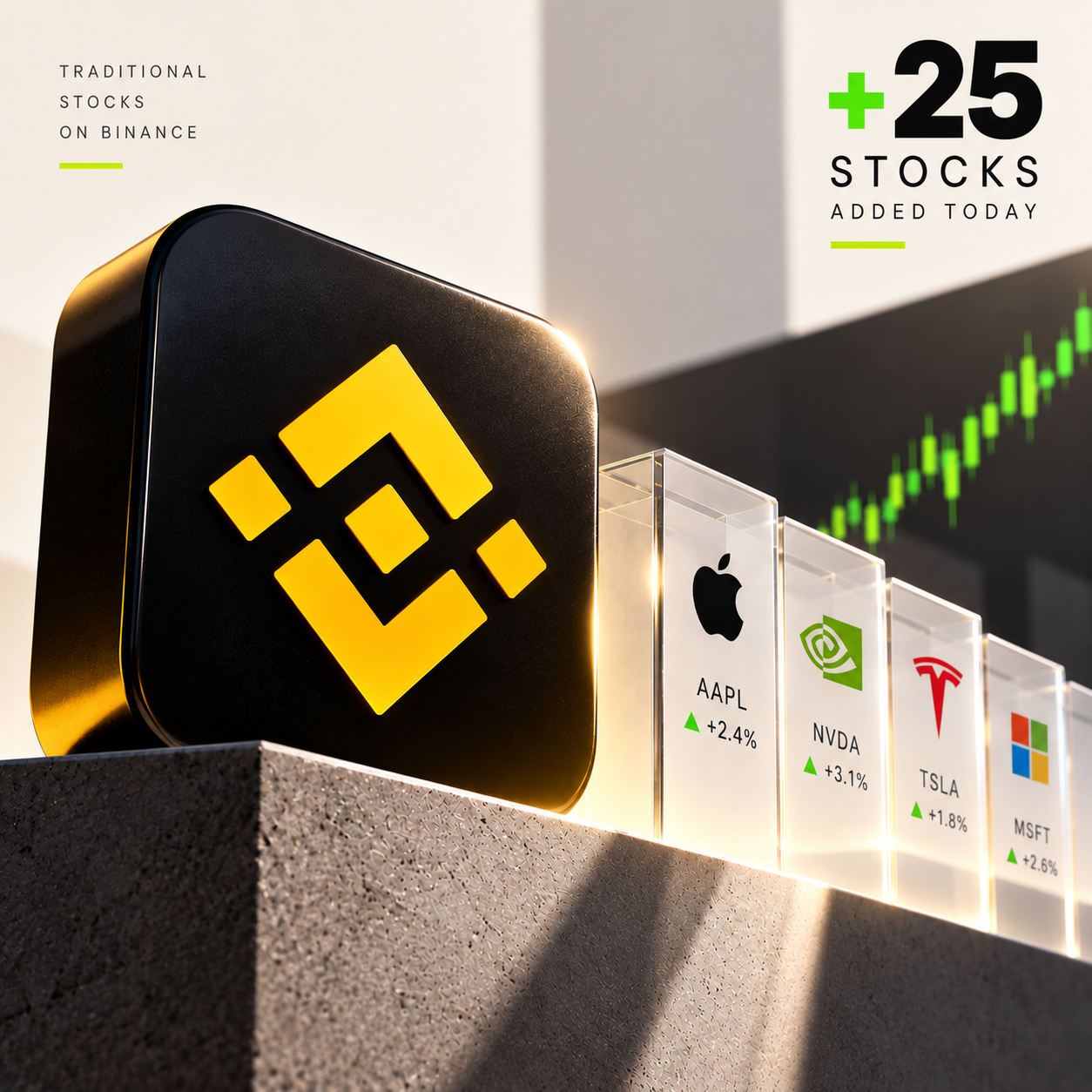 Binance Adds 25 More Stocks as Crypto Exchanges Start Looking Like Brokerages