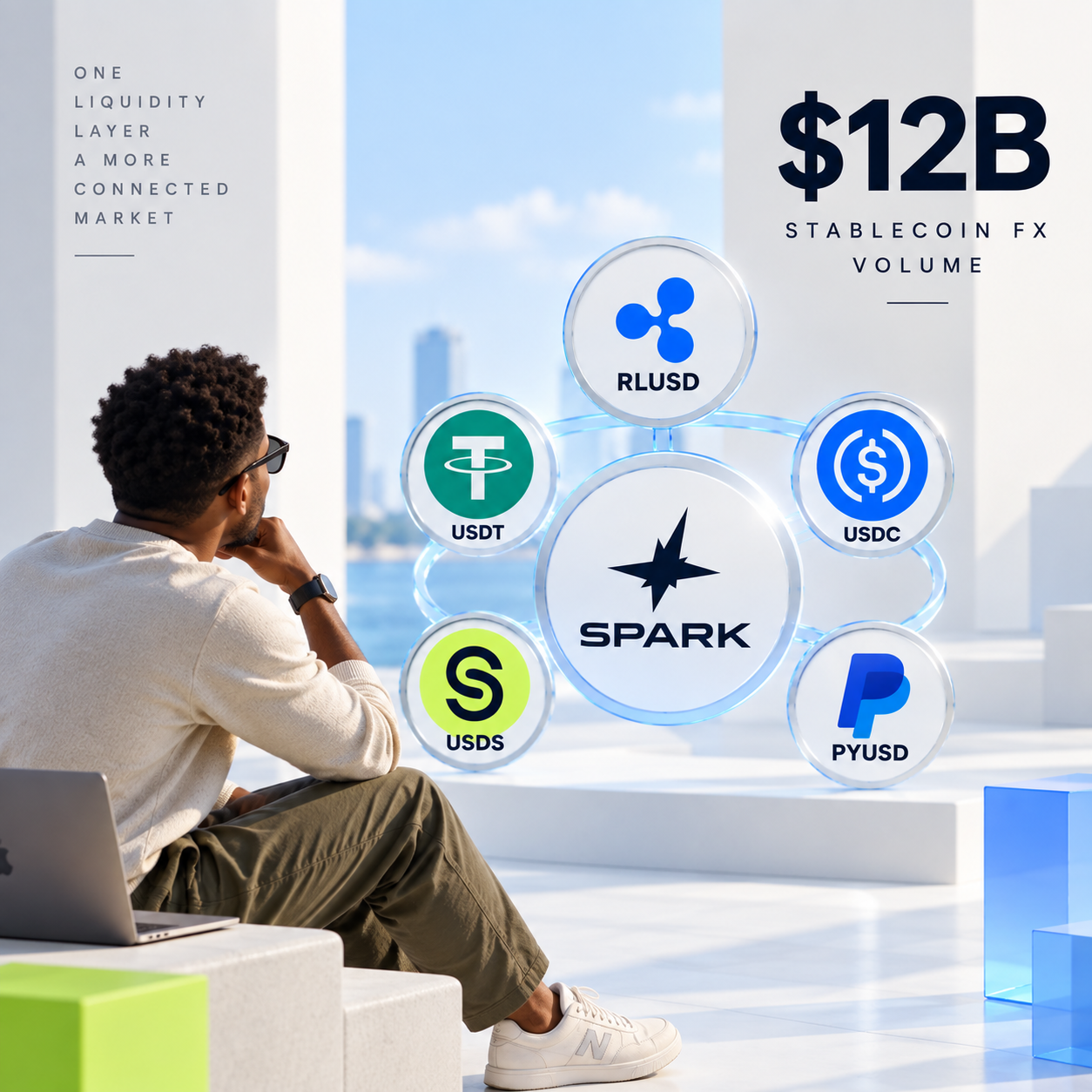 Spark’s Stablecoin FX Layer Tops $12B as RLUSD Gets Major Liquidity Push