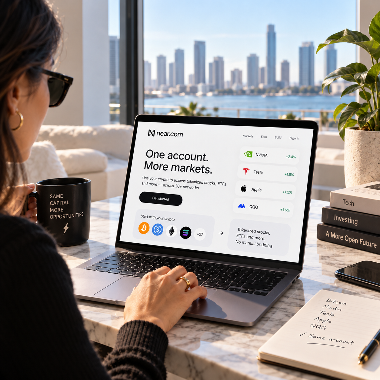 NEAR.com Adds Tokenized Nvidia, Tesla and Apple as Crypto’s Race Into Stocks Accelerates